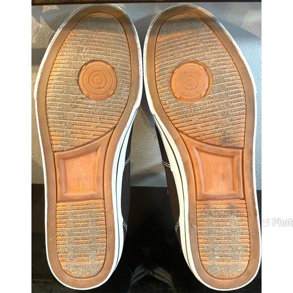 Polo Ralph Lauren Vaughn Leather/Canvas Low Men’s Casual Sneakers Shoes Size 10D - Picture 11 of 11
